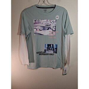 NWT Colorful Planet Long Sleeve T-Shirt Skater Casual Grunge Boys Sz Large 10/12